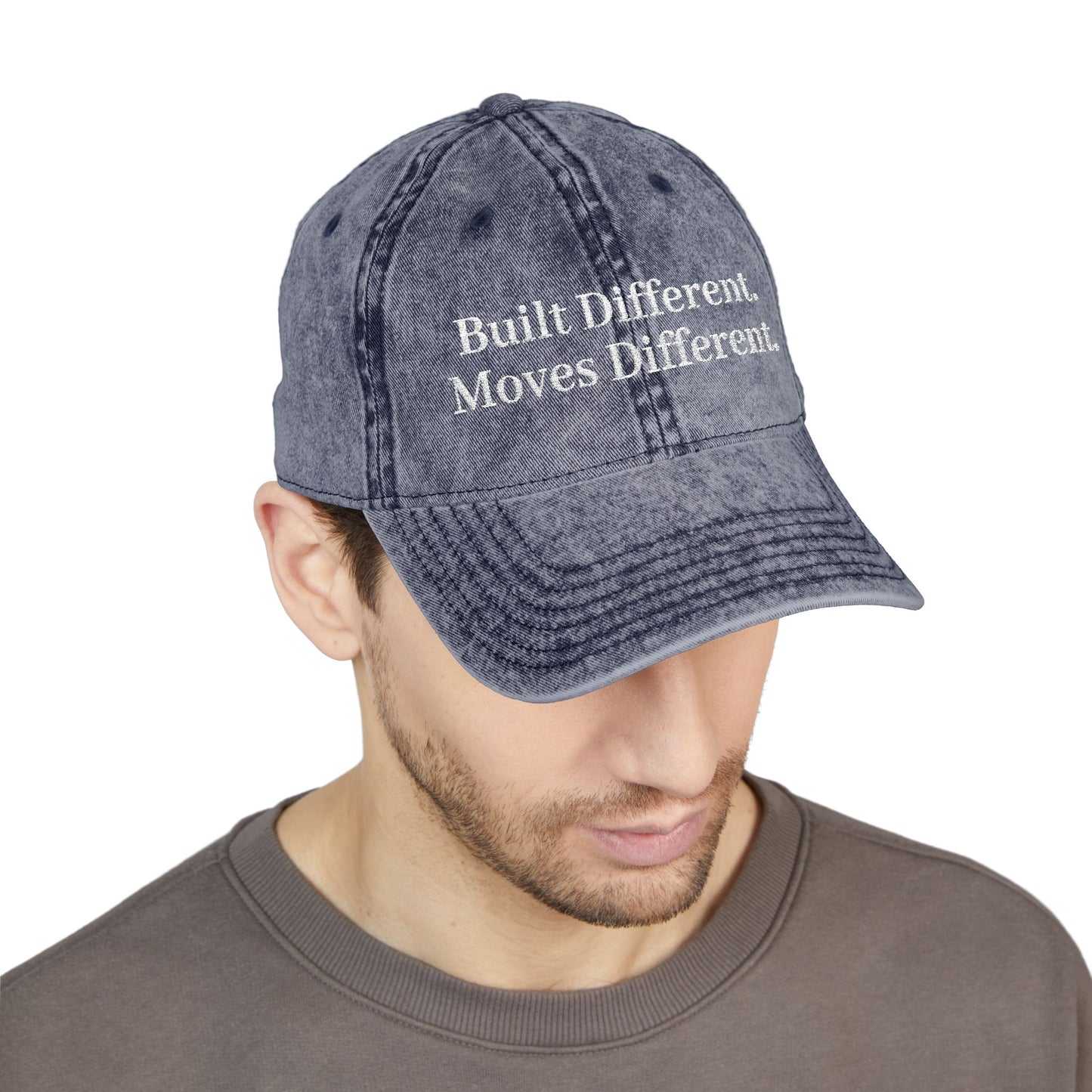 Built Different. Moves Different. | Unisex Vintage Inspired Embroidered Cap