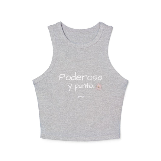 Poderosa, Y Punto. | Women's Micro Rib Racer Tank Top