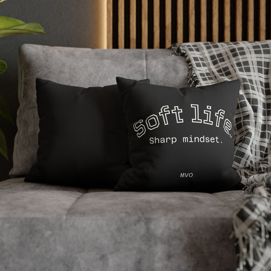 Soft Life, Sharp Mindset |  Chic Faux Suede Pillowcase