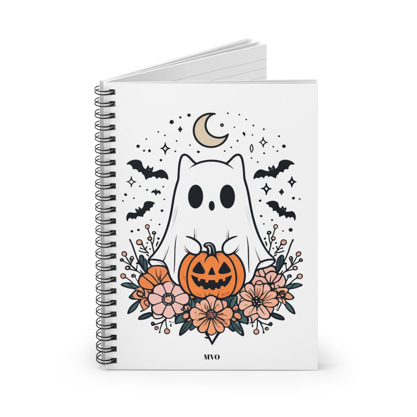 Halloween Ghost | Cute Spiral Journal, Notebook
