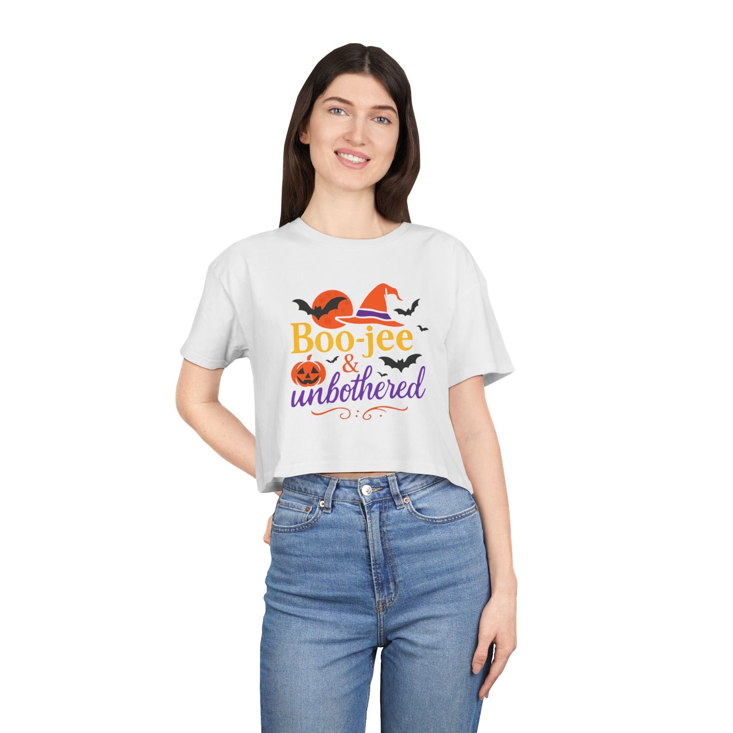 Boo-jee & Unbothered | Halloween Women's Crop Tee