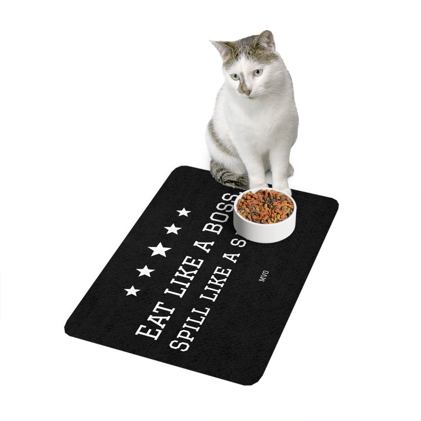 Eat Like a Boss, Spill Like a Savage | Pet Food Mat
