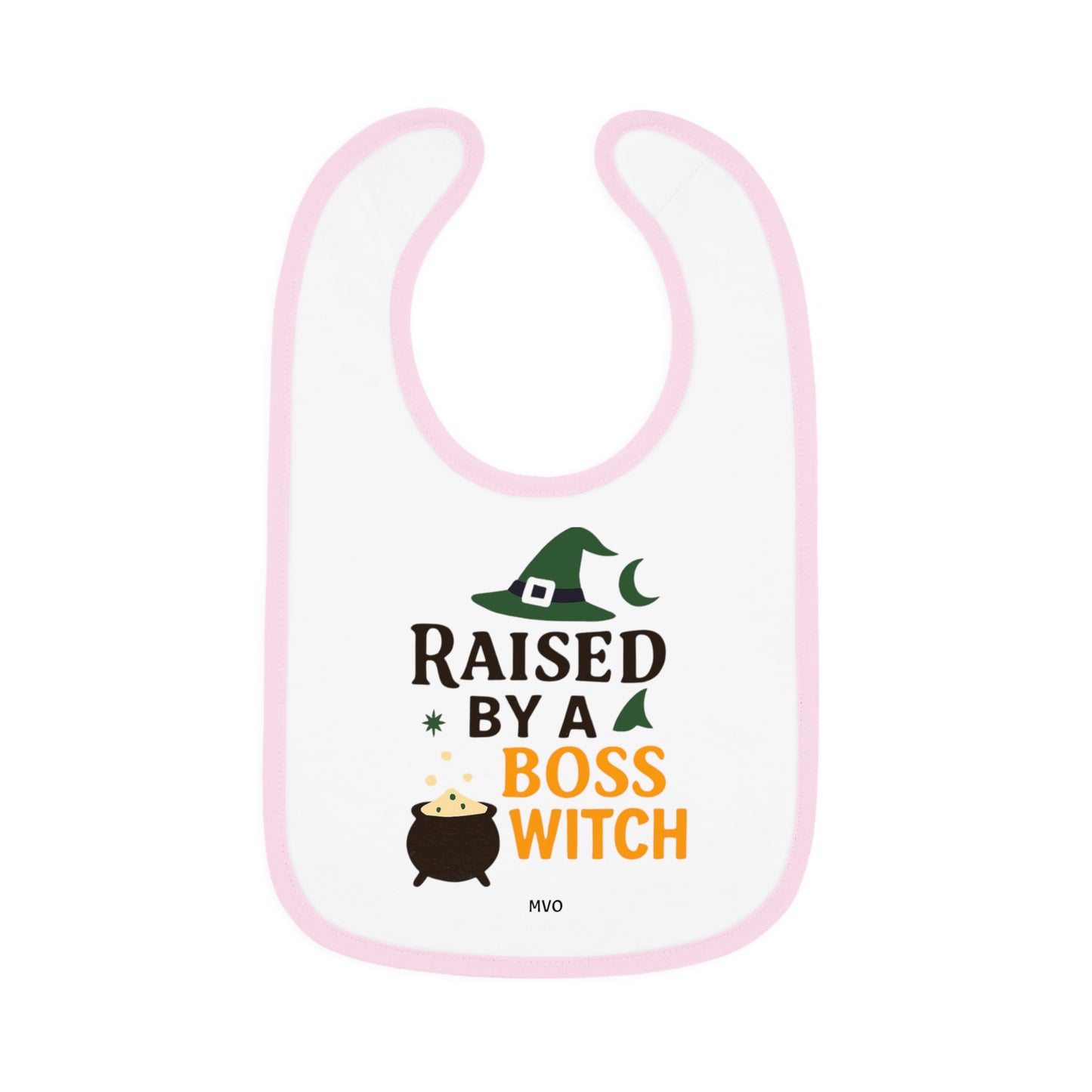 Raised by a Boss Witch | Halloween Themed Baby Bib