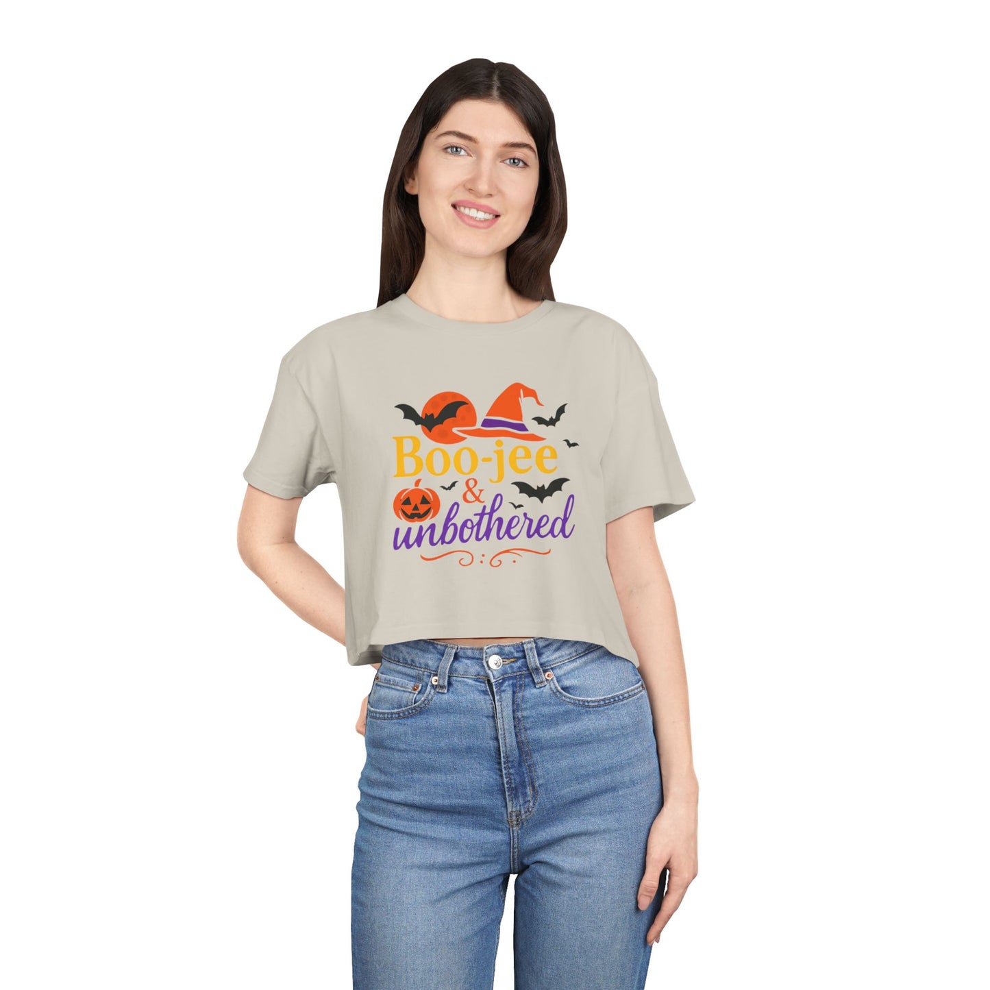 Boo-jee & Unbothered | Halloween Women's Crop Tee