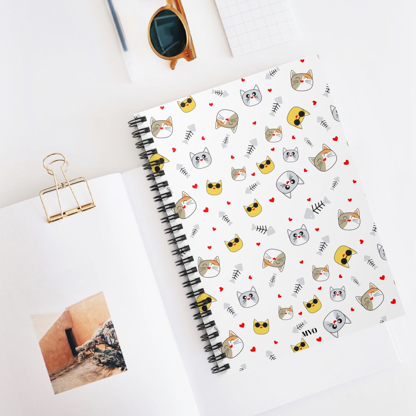 Spiral Notebook | Cat Pattern