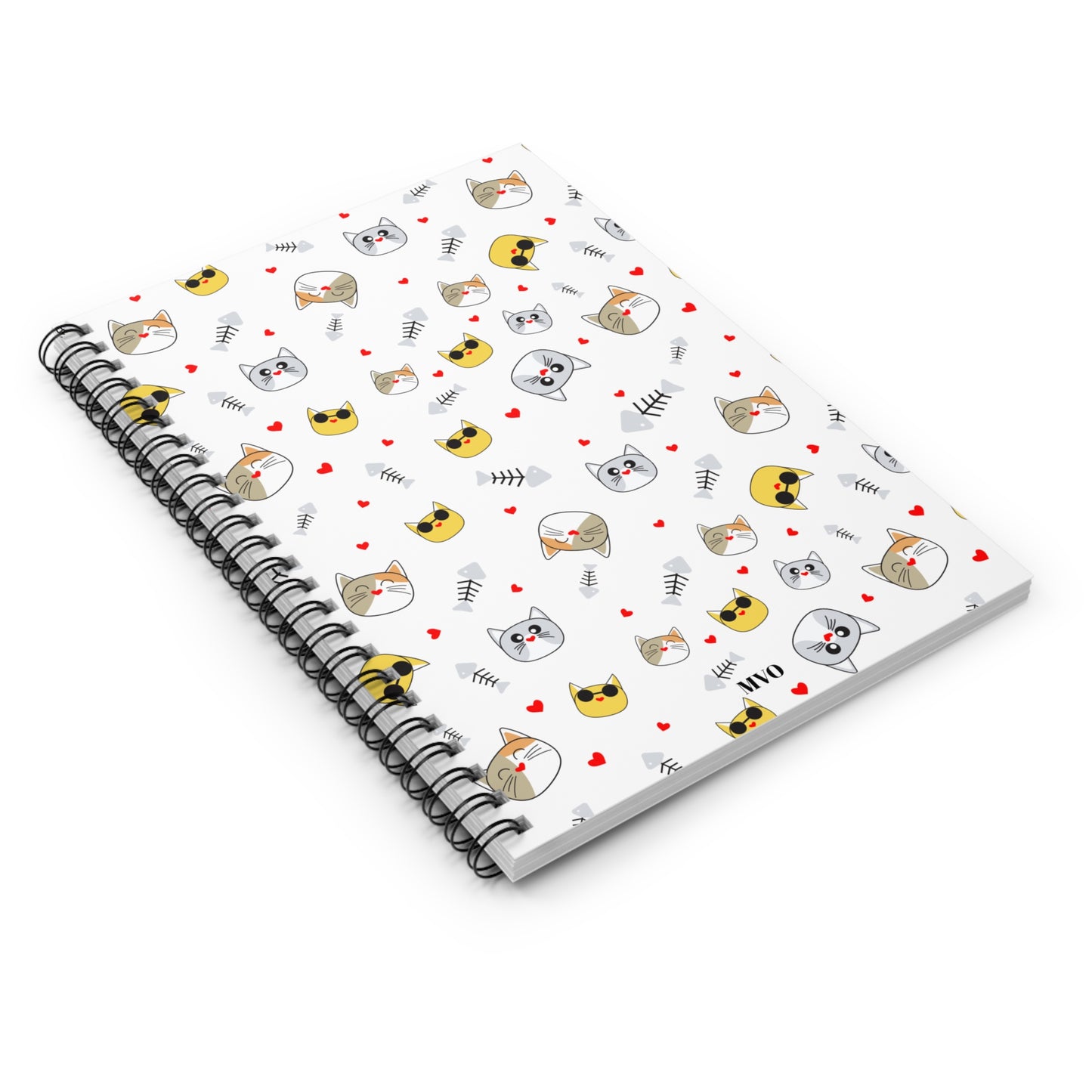 Spiral Notebook | Cat Pattern