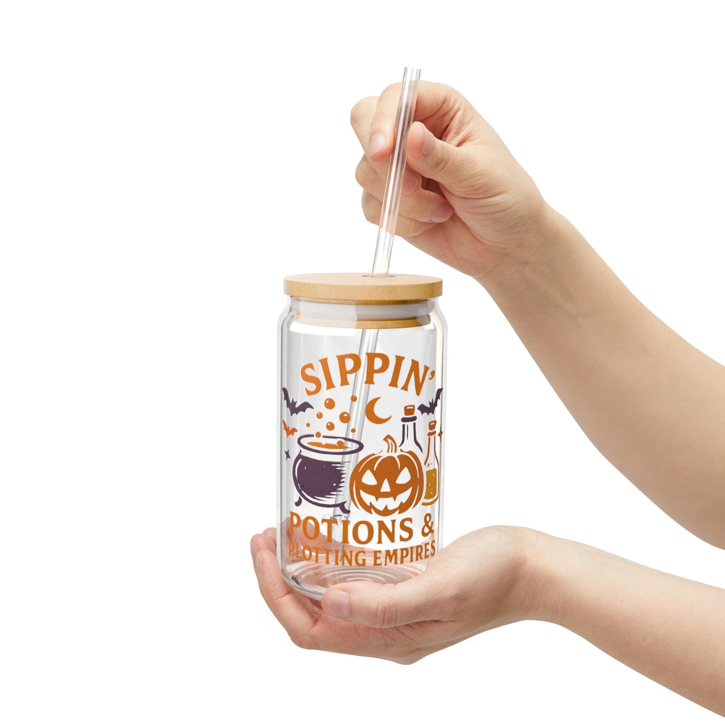Sippin' potions & plotting empires | Halloween Sipper Glass, 16oz
