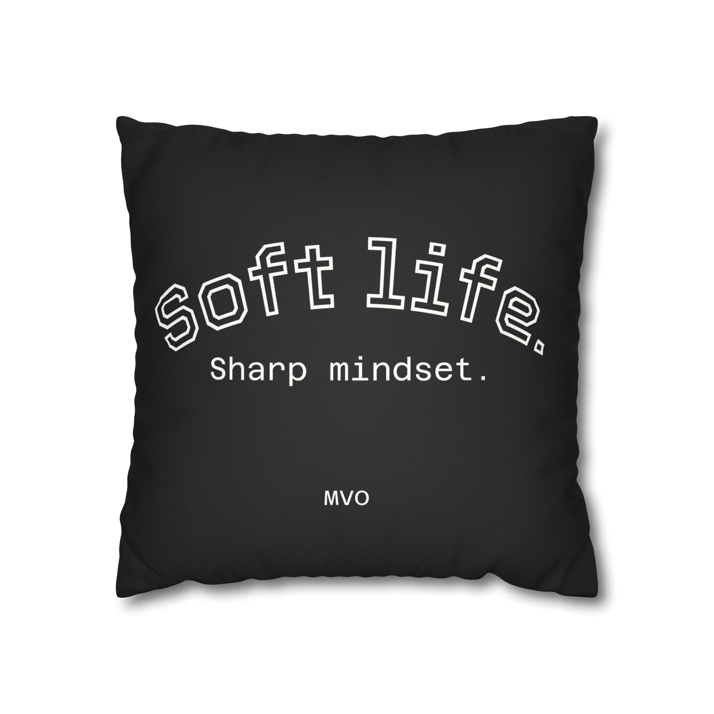 Soft Life, Sharp Mindset | Chic Faux Suede Pillowcase