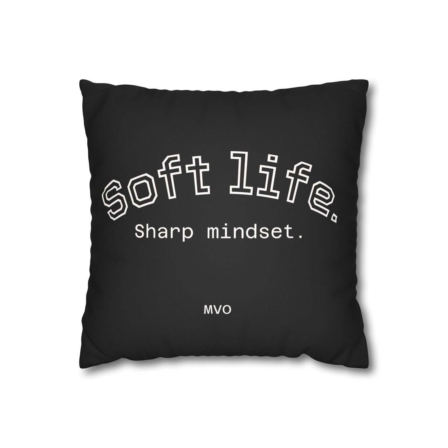 Soft Life, Sharp Mindset | Chic Faux Suede Pillowcase