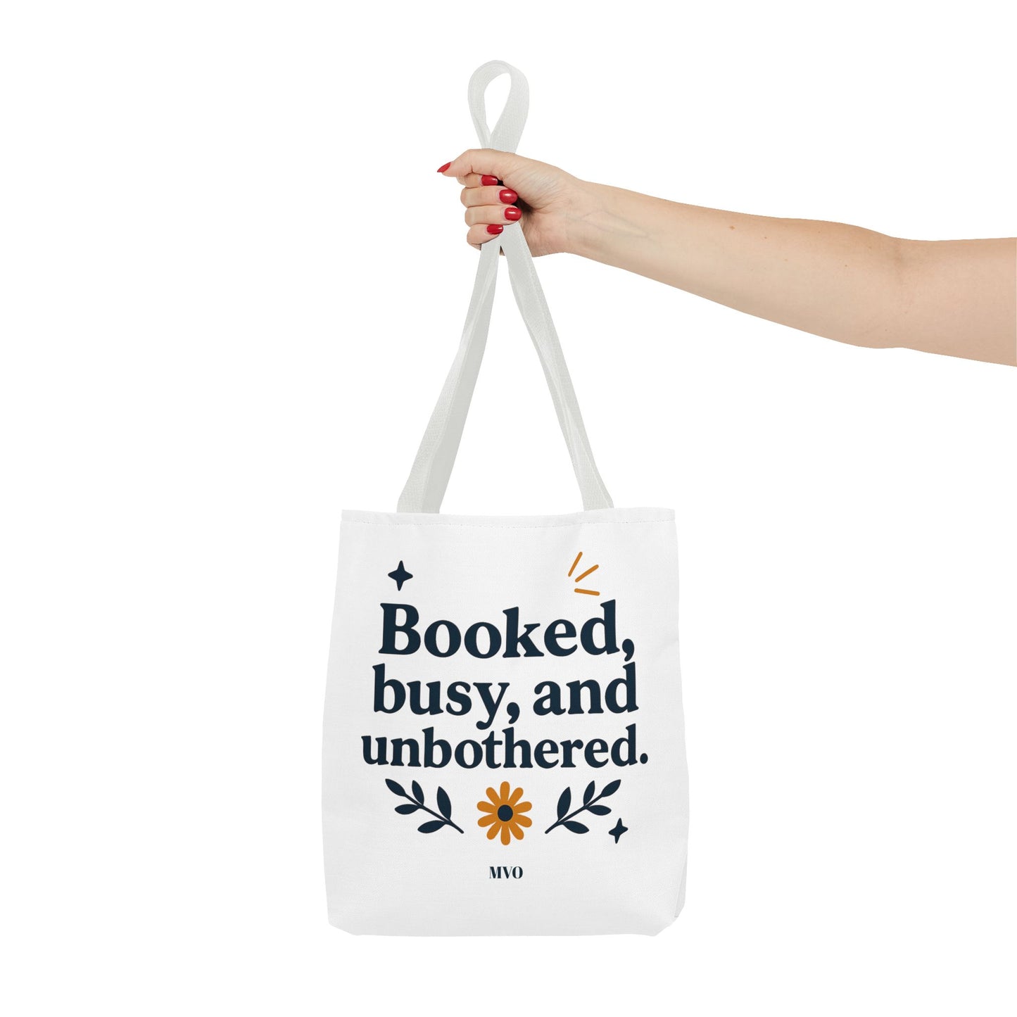 Booked, busy, and unbothered. | Tote Bag
