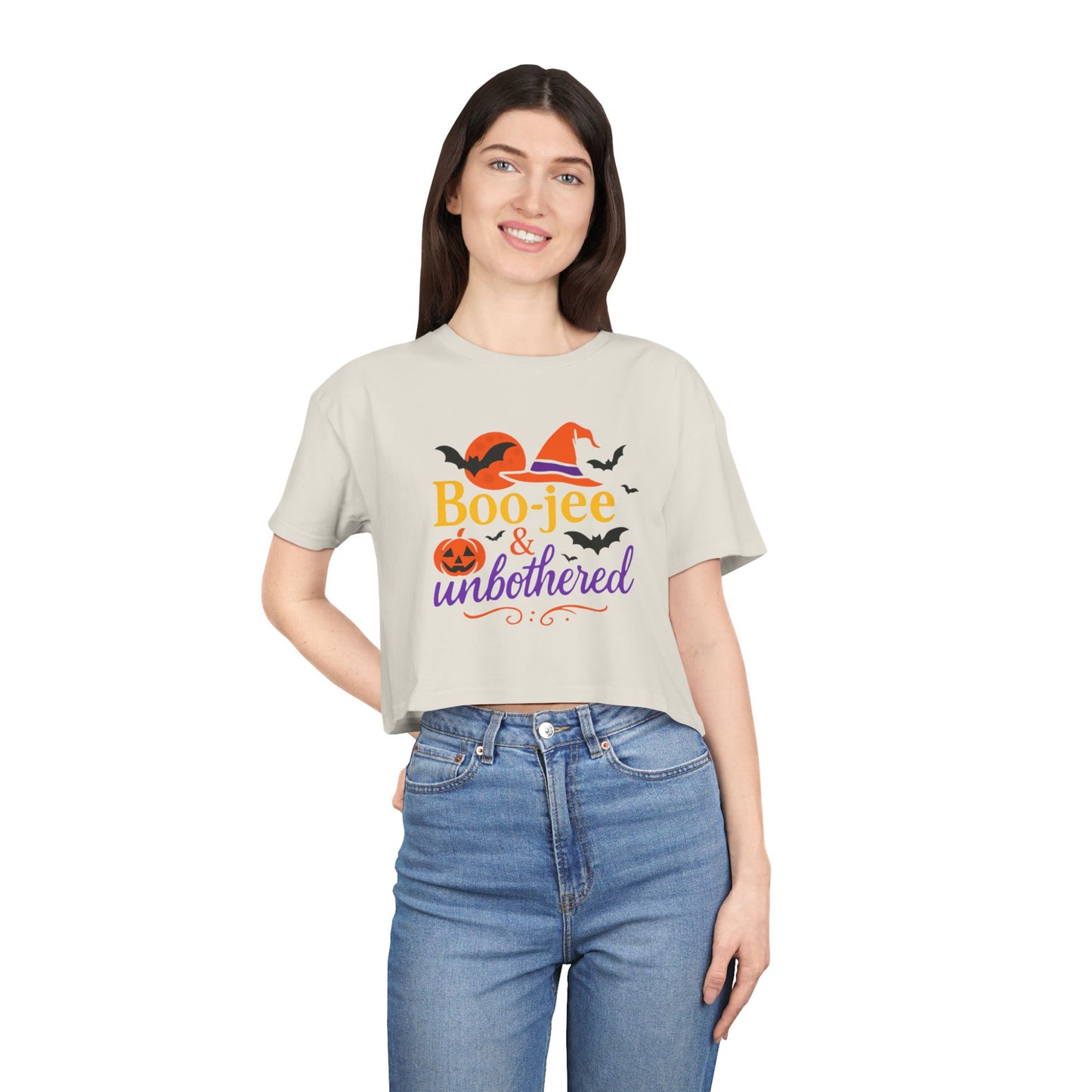 Boo-jee & Unbothered | Halloween Women's Crop Tee