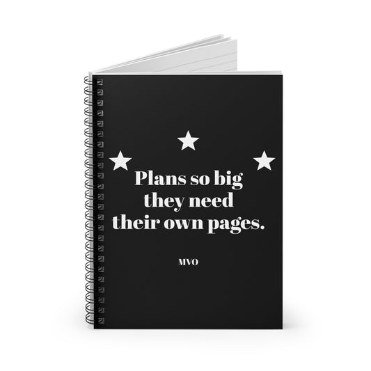 Plans So Big, Own Pages | Inspirational Spiral Notebook