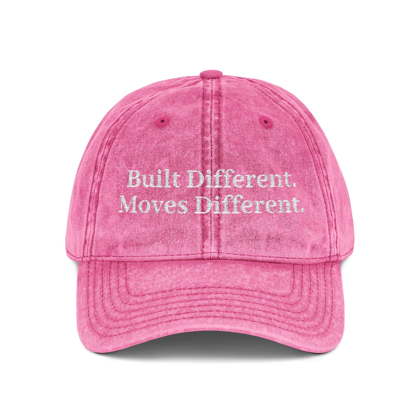 Built Different. Moves Different. | Unisex Vintage Inspired Embroidered Cap