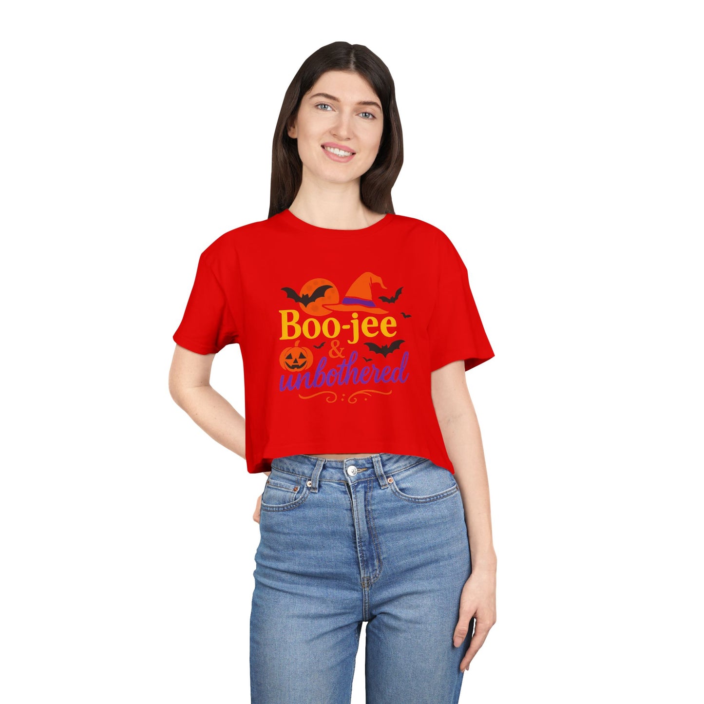 Boo-jee & Unbothered | Halloween Women's Crop Tee