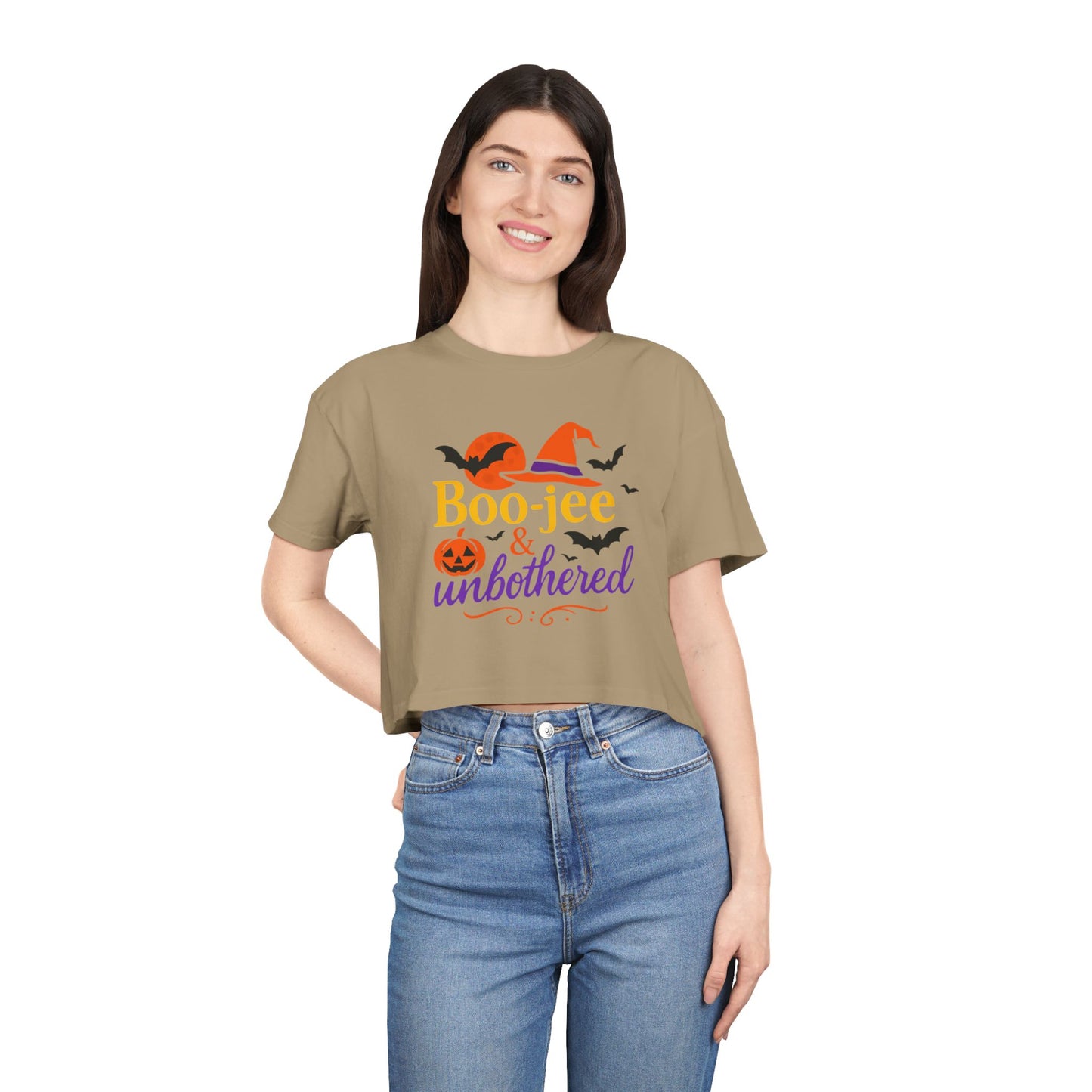 Boo-jee & Unbothered | Halloween Women's Crop Tee