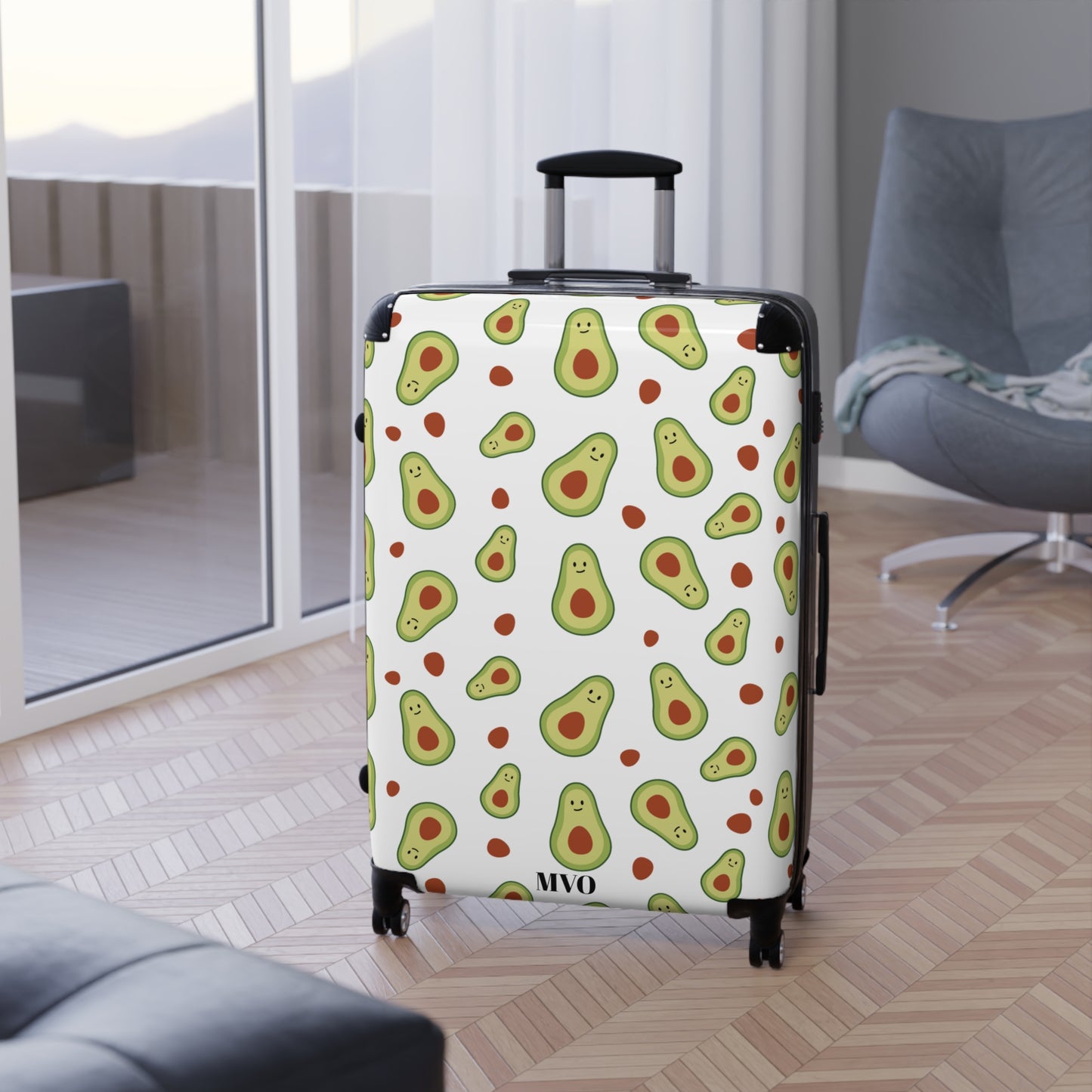 Travel Luggage | Avocado Pattern