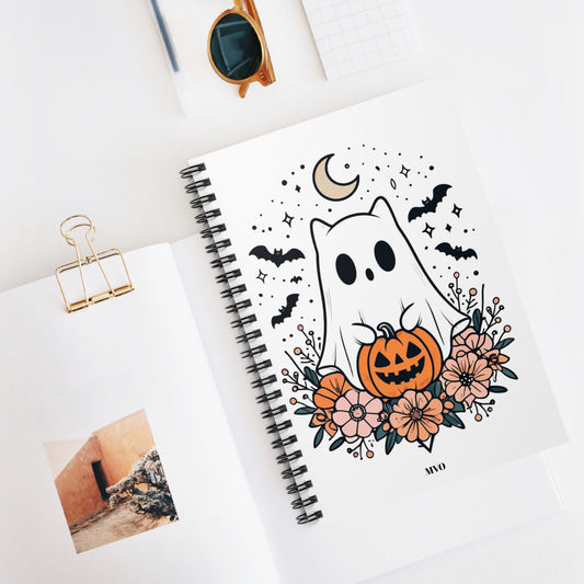Halloween Ghost | Cute Spiral Journal, Notebook