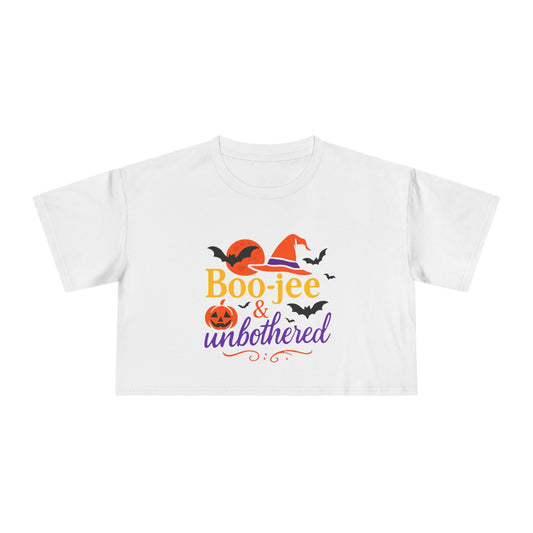 Boo-jee & Unbothered | Halloween Women's Crop Tee