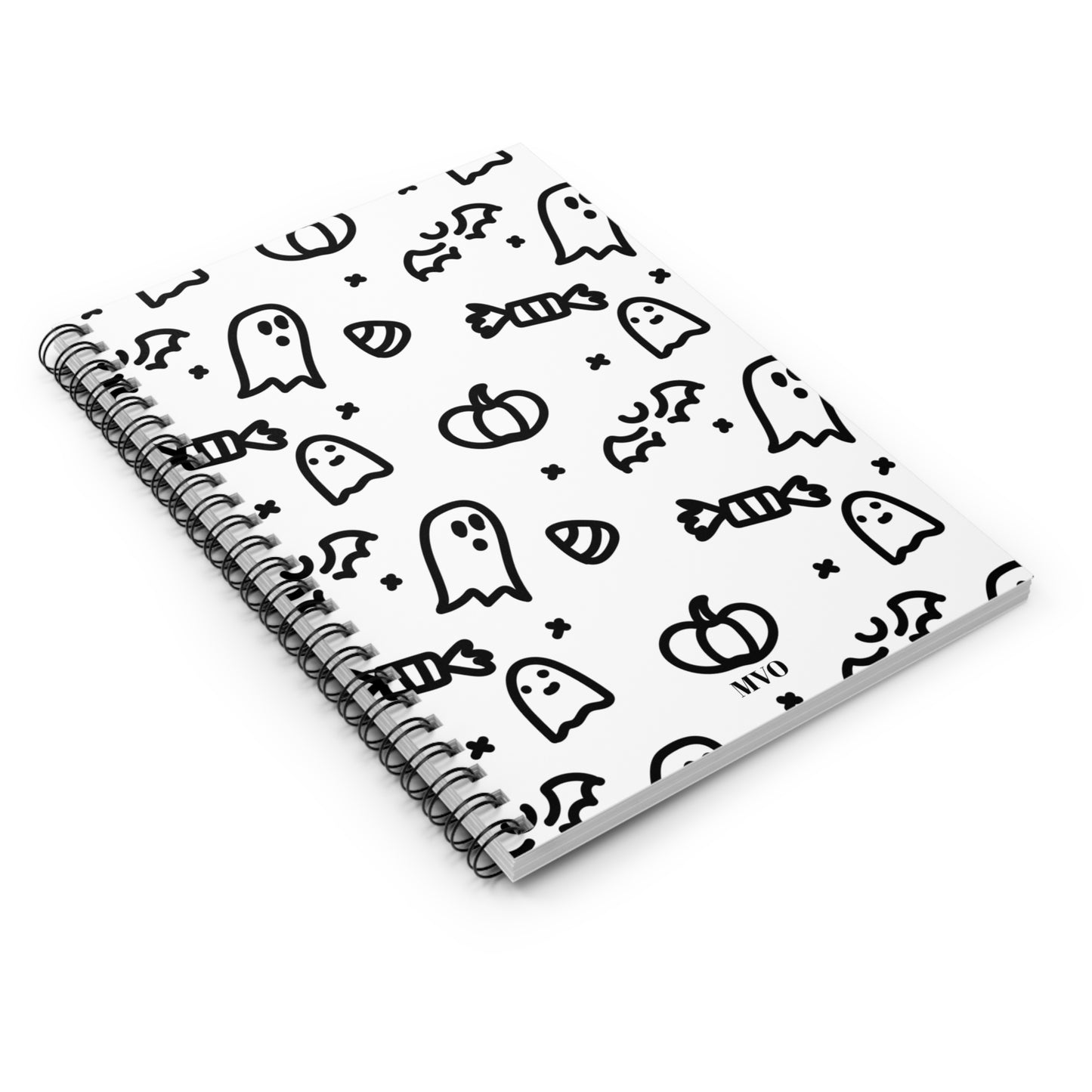 Spiral Notebook | Ghost & Candy Corn Pattern