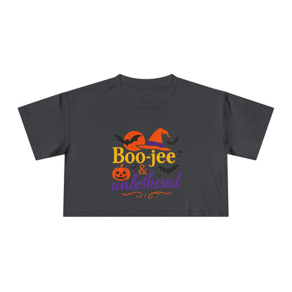 Boo-jee & Unbothered | Halloween Women's Crop Tee