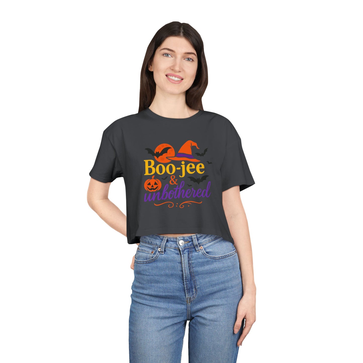 Boo-jee & Unbothered | Halloween Women's Crop Tee