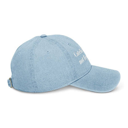 Catch flights, not feelings. | Denim Hat (Embroidery)