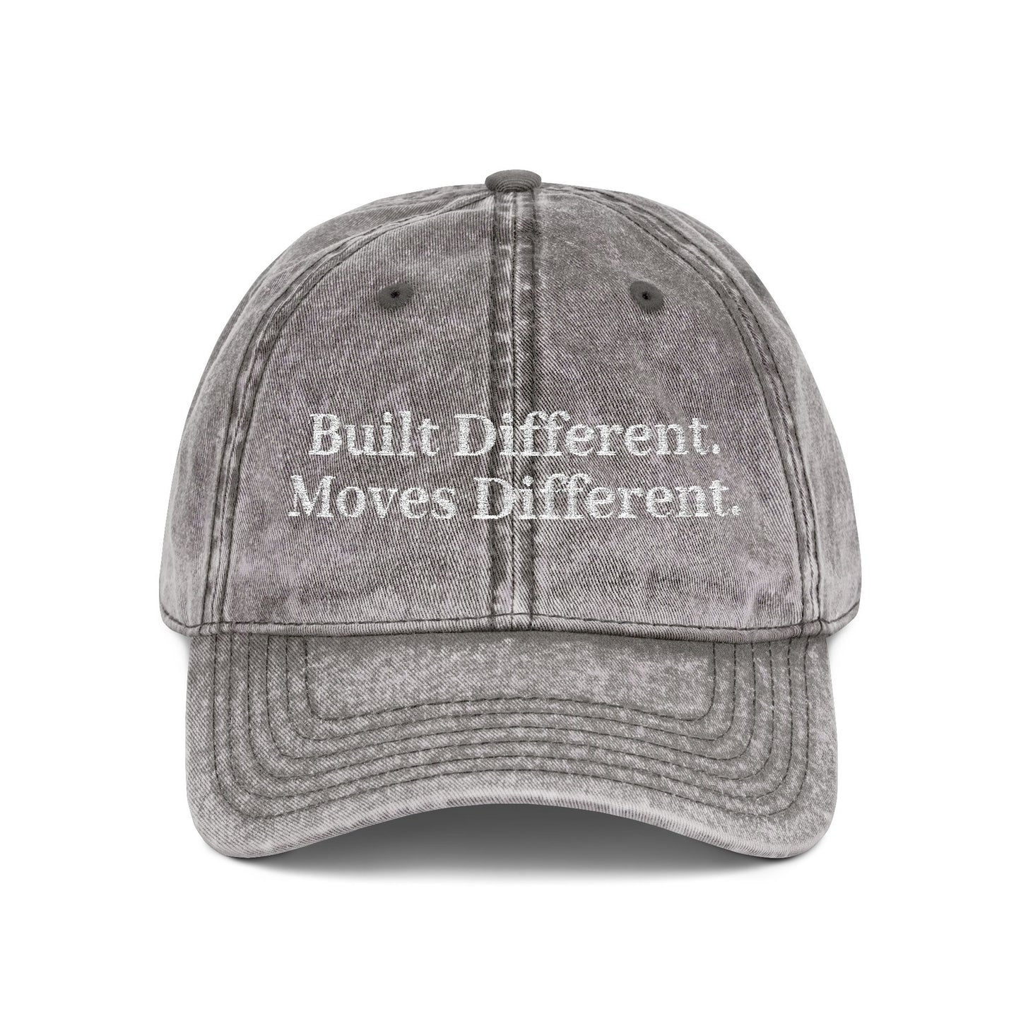 Built Different. Moves Different. | Unisex Vintage Inspired Embroidered Cap