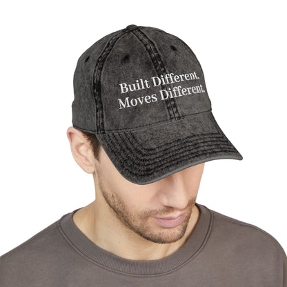 Built Different. Moves Different. | Unisex Vintage Inspired Embroidered Cap