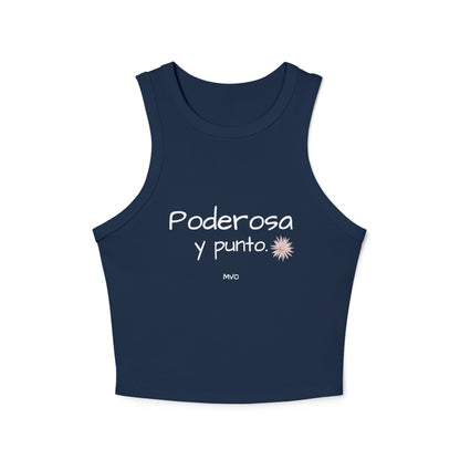 Poderosa, Y Punto. | Women's Micro Rib Racer Tank Top
