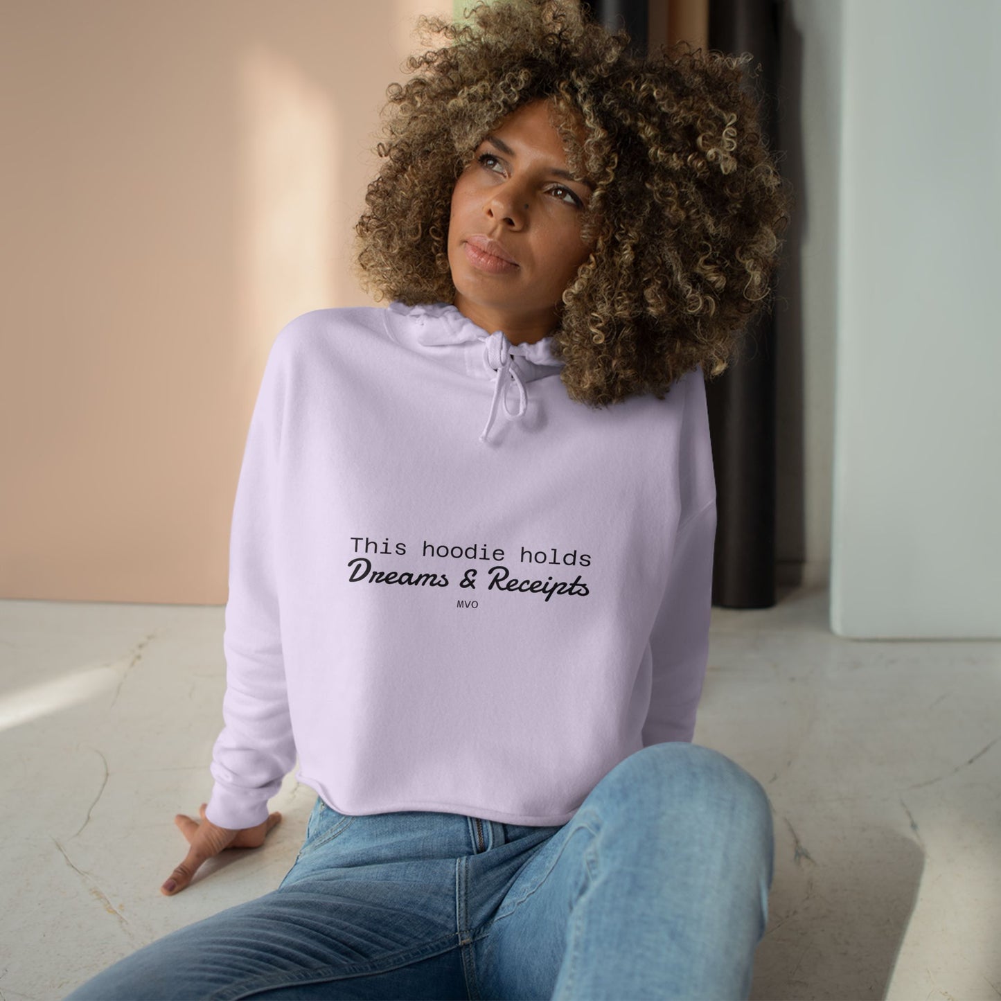 Dreams & Receipts |  Crop Hoodie