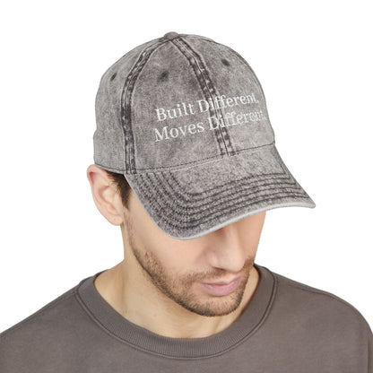 Built Different. Moves Different. | Unisex Vintage Inspired Embroidered Cap