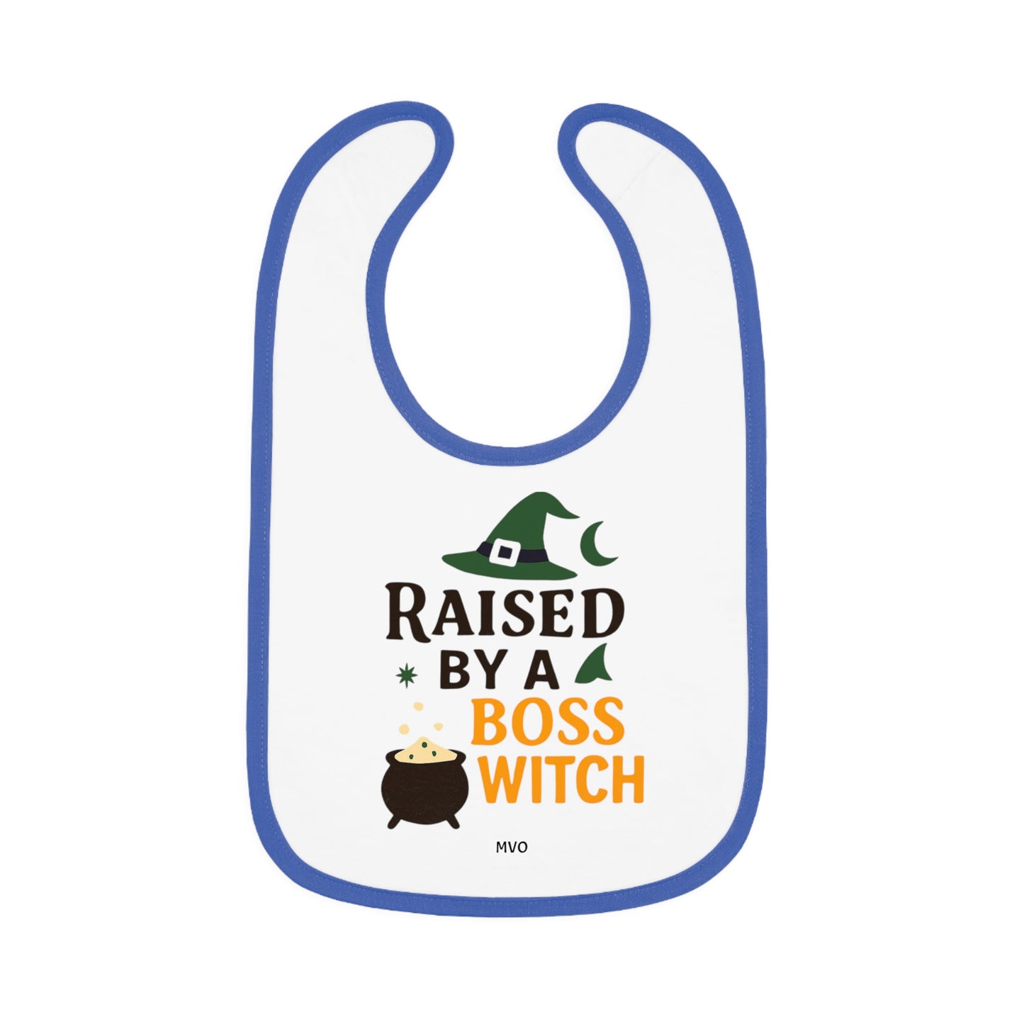 Raised by a Boss Witch | Halloween Themed Baby Bib