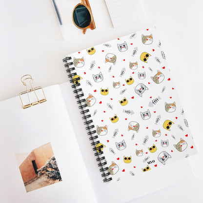 Spiral Notebook | Cat Pattern