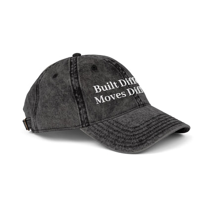 Built Different. Moves Different. | Unisex Vintage Inspired Embroidered Cap
