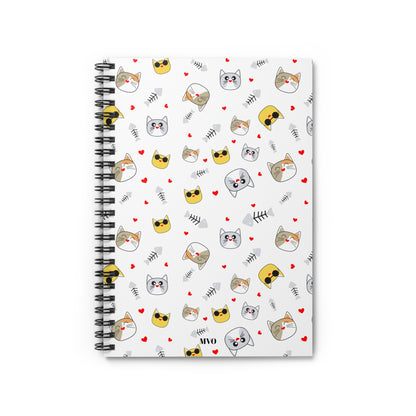 Spiral Notebook | Cat Pattern