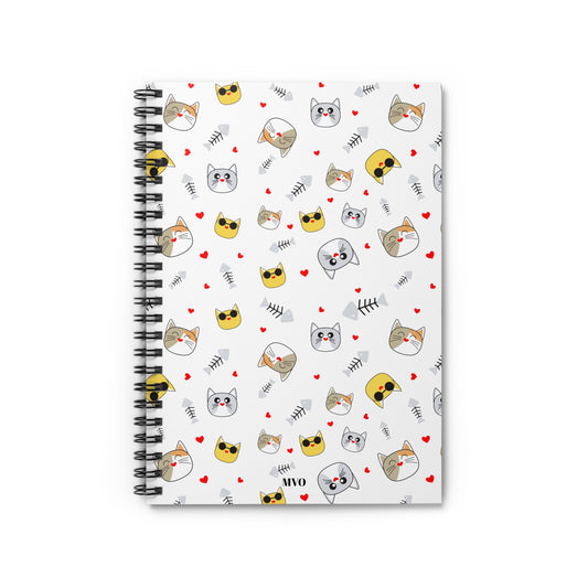 Spiral Notebook | Cat Pattern