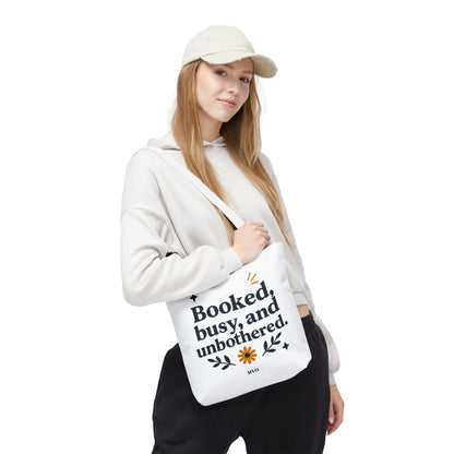 Booked, busy, and unbothered. | Tote Bag
