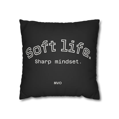 Soft Life, Sharp Mindset |  Chic Faux Suede Pillowcase