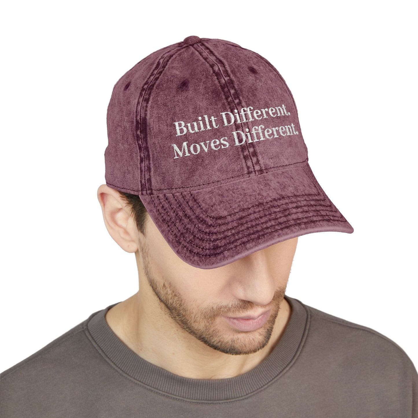 Built Different. Moves Different. | Unisex Vintage Inspired Embroidered Cap