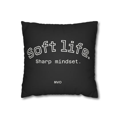 Soft Life, Sharp Mindset |  Chic Faux Suede Pillowcase