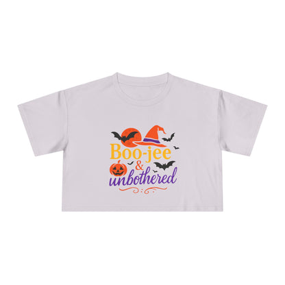 Boo-jee & Unbothered | Halloween Women's Crop Tee