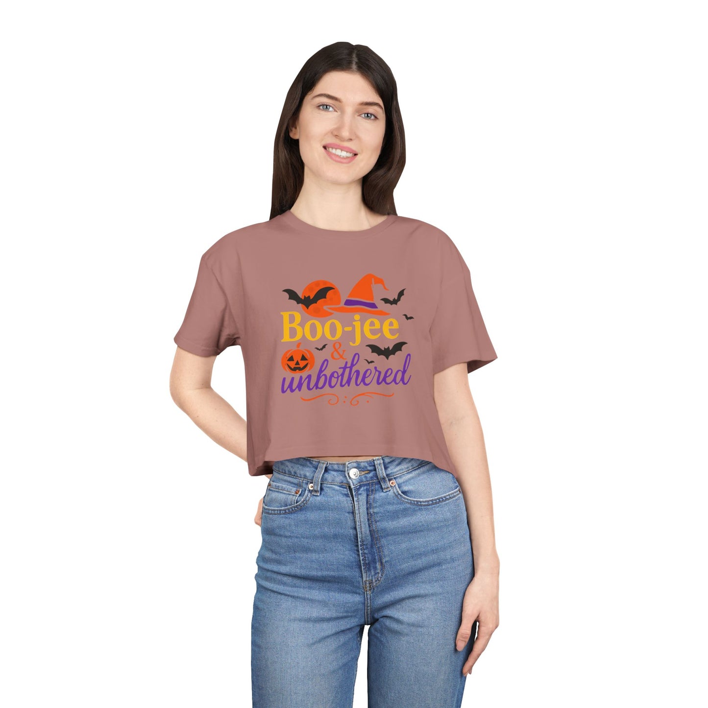 Boo-jee & Unbothered | Halloween Women's Crop Tee