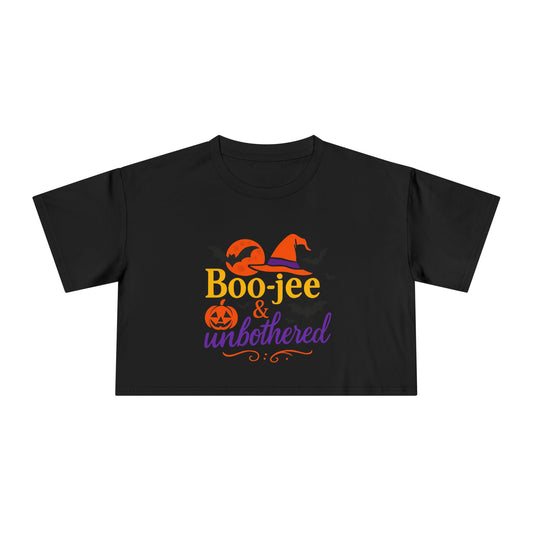 Boo-jee & Unbothered | Halloween Women's Crop Tee