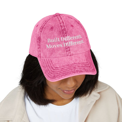 Built Different. Moves Different. | Unisex Vintage Inspired Embroidered Cap