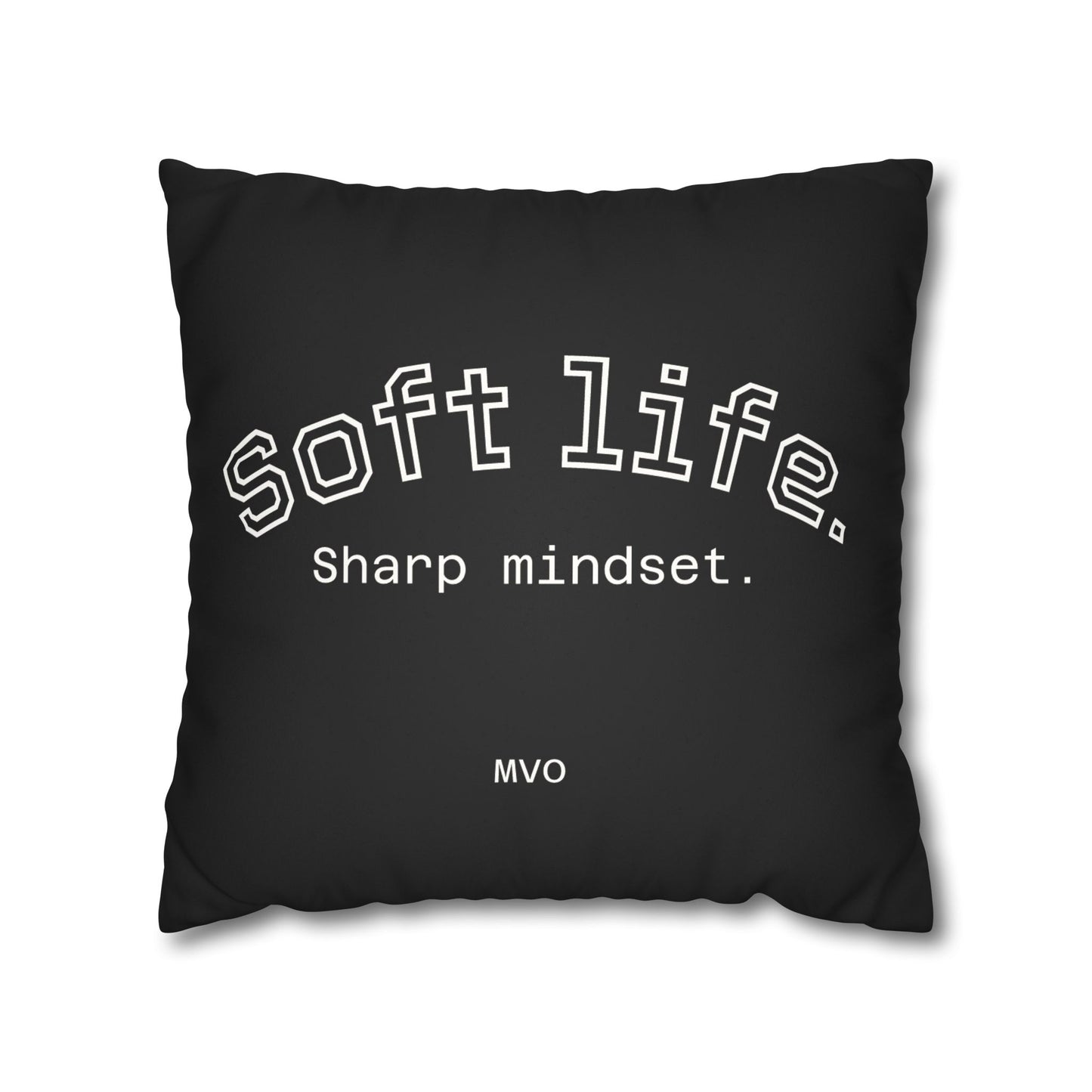 Soft Life, Sharp Mindset |  Chic Faux Suede Pillowcase