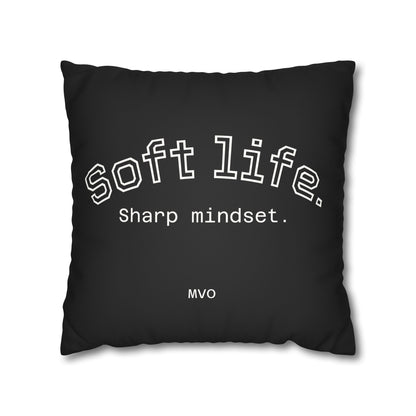 Soft Life, Sharp Mindset |  Chic Faux Suede Pillowcase