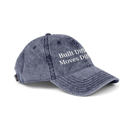 Built Different. Moves Different. | Unisex Vintage Inspired Embroidered Cap