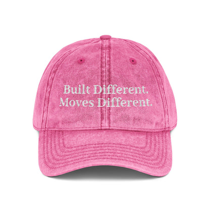 Built Different. Moves Different. | Unisex Vintage Inspired Embroidered Cap