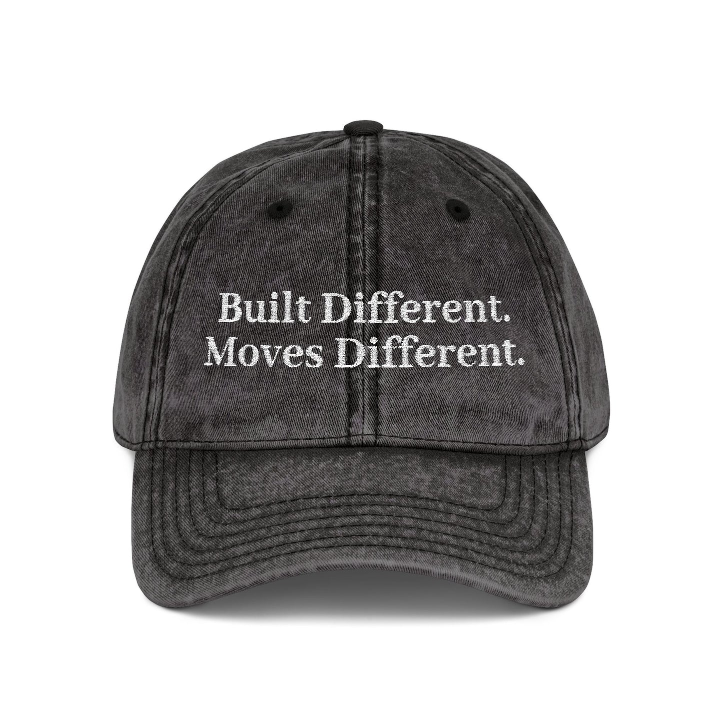 Built Different. Moves Different. | Unisex Vintage Inspired Embroidered Cap