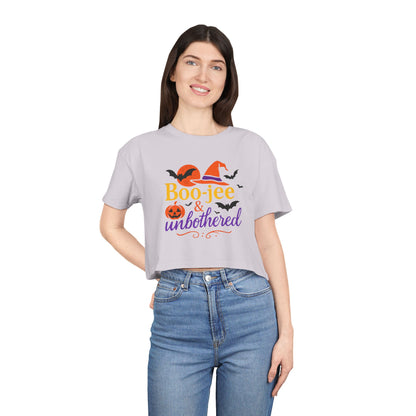 Boo-jee & Unbothered | Halloween Women's Crop Tee